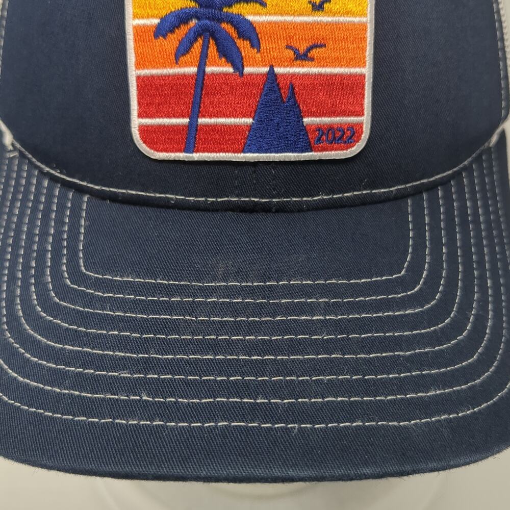 Sunset Palm Tree Patch Snapback Mesh Back Trucker… - image 3